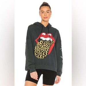 Daydreamer x Free People Rolling Stones Cheetah
Tongue Hoodie Gray XS